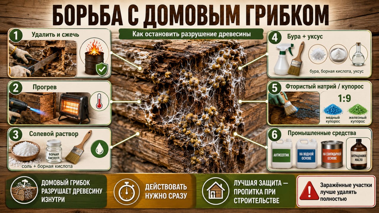 Борьба с домовым грибком
